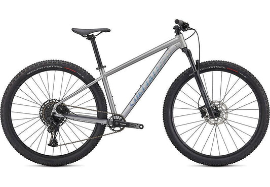 2021 Specialized Rockhopper Expert 29" Mountain Complete Bike - Large, SATIN SILVER DUST / BLACK HOLOGRAPHIC
